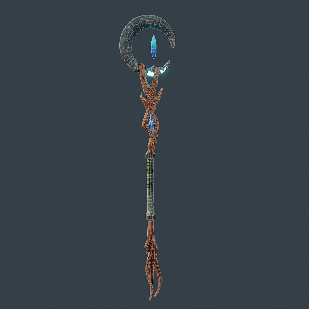 Wireframe old scepter