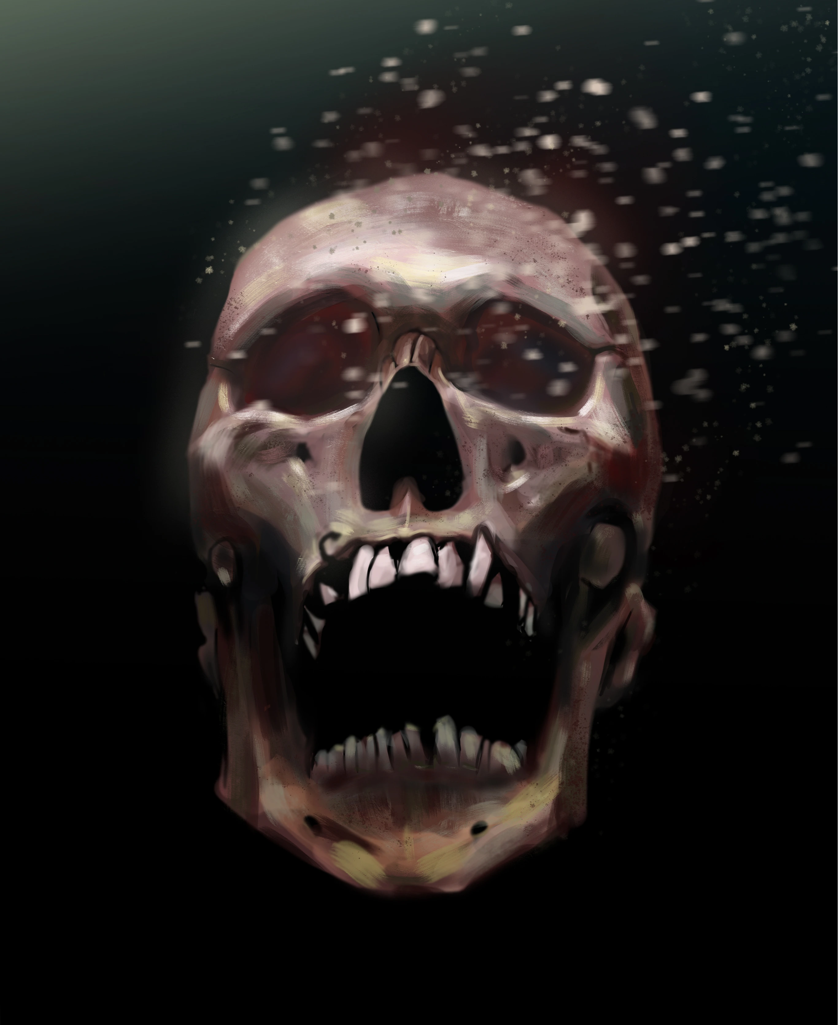 Skull digital painting