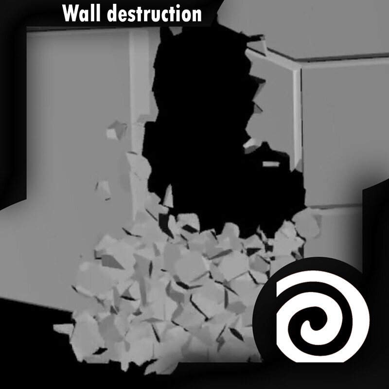 Wall destruction made on Houdini (https://www.artstation.com/artwork/nYYX81)